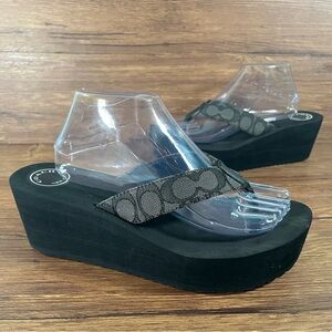 COACH ‘Jen’ Platform Flip Flops Sandals Women’s Size 10 Shoes Vintage Y2K